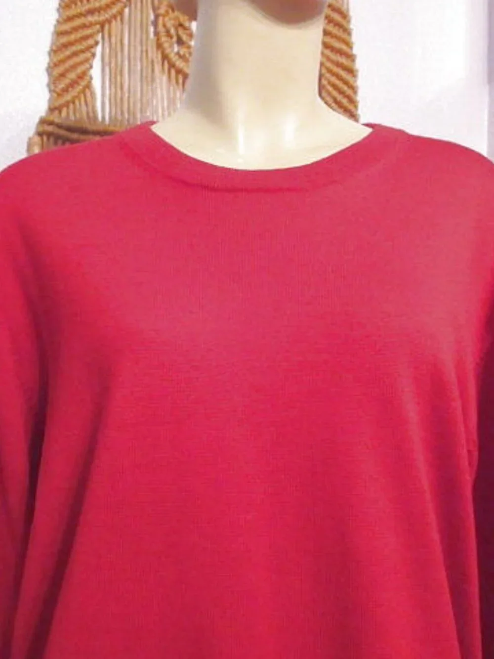 Turnbury Extra Fine Merino Wool Sweater Mens Size L Ribbed Preppy Red Pullover